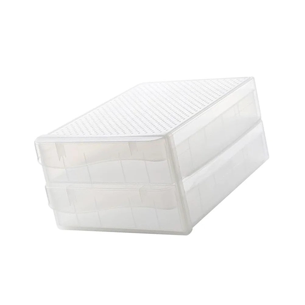 Double-layer 60 Grids Egg Storage Box Plastic Refrigerator Egg Tray Container for Home Kitchen plastic crisper