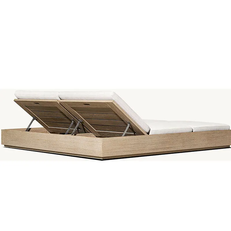 

Customizable Outdoor Solid Wood Lounges Pool Teak Loungers