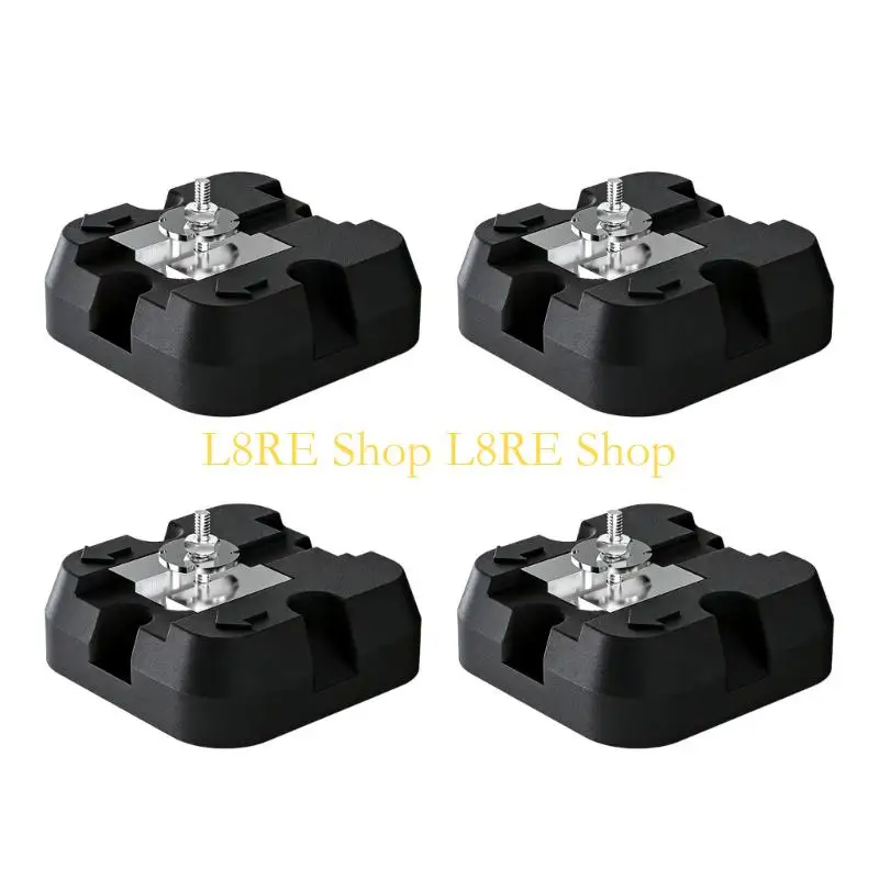 L8RE 4Pcs Air Conditioner Outdoor Unit Shock Absorption Rubber Pad Boosting Air Conditioner Outdoor Unit Bracket Base