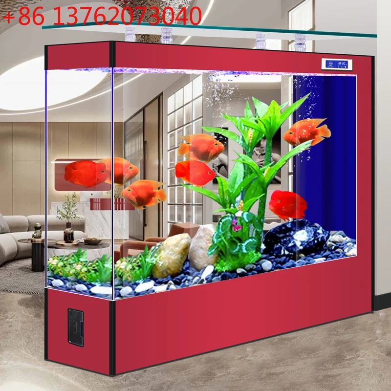 Household smart ultra-white glass goldfish tank ecological lazy water box