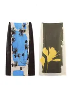 HH Women's Spring Fashion Street Pencil Skirts Zipper Vent Behind High Waist Female Printed Midi Causal Chic Long Skirts - Image 4