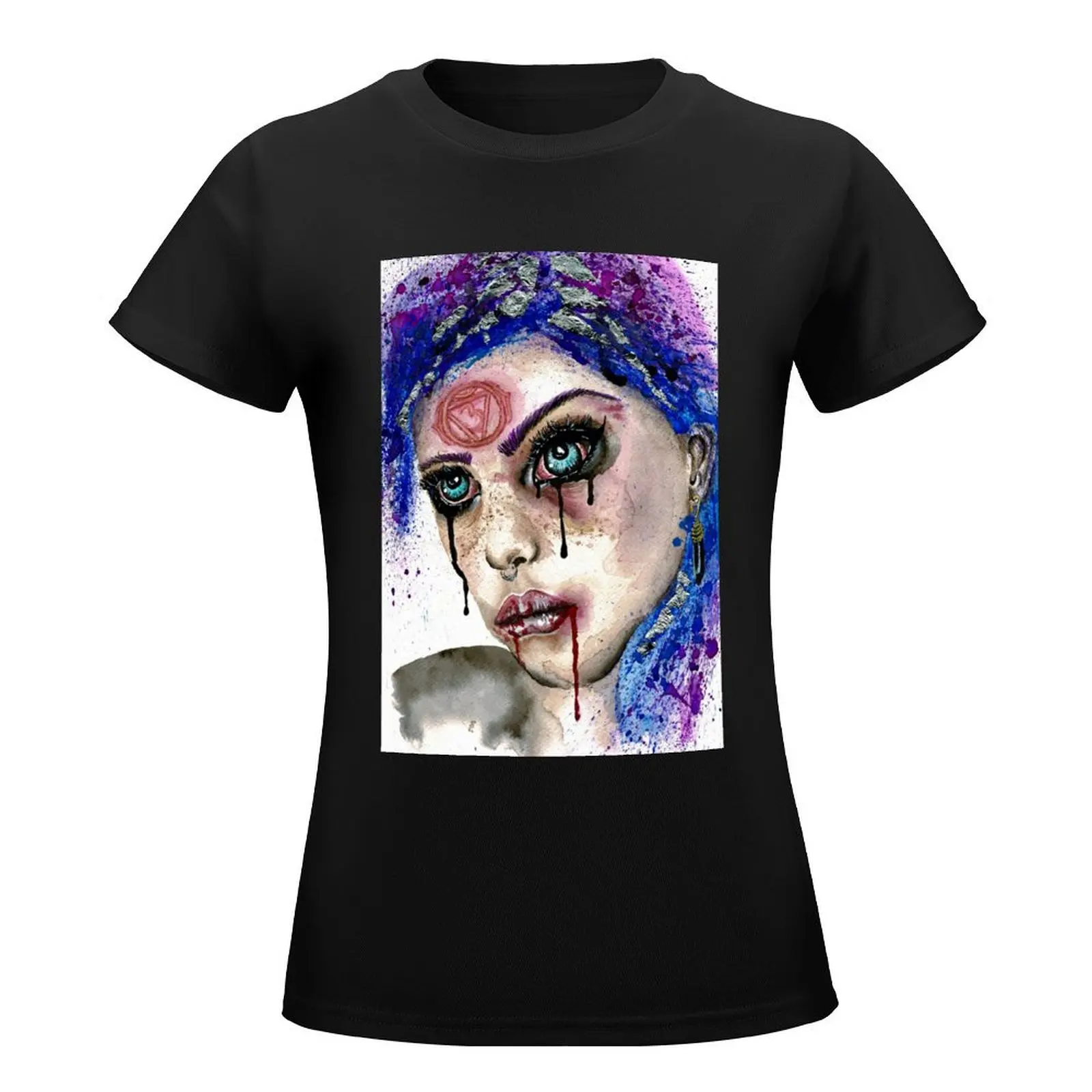 Dark Night Of The Soul Healing T-shirt surdimensionné pour femme, vêtements drôles