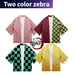 Cosplay  Kimetsu No Yaiba Tanjirou Nezuko Kimono Haori Yukata Coat Cloak Summer Casual Anime Streetwear Top