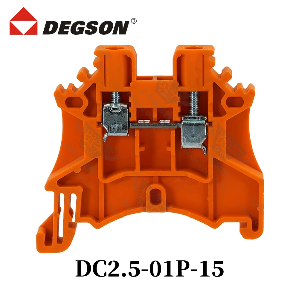 10Pcs DEGSON DC2.5-01P-15/18-00ZH Din rail terminal blocks KFDC2.5 01P  Lead 7439-92-1 Phoenix  Contact 24 A 800 V