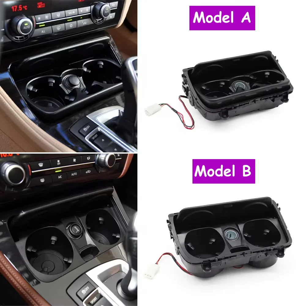 F10 F11 F18 F10LCI F11LCI 2010-2017 LHD RHD Car Interior Front Center Console Drink Water Cup Holder Assembly For BMW 5 Series