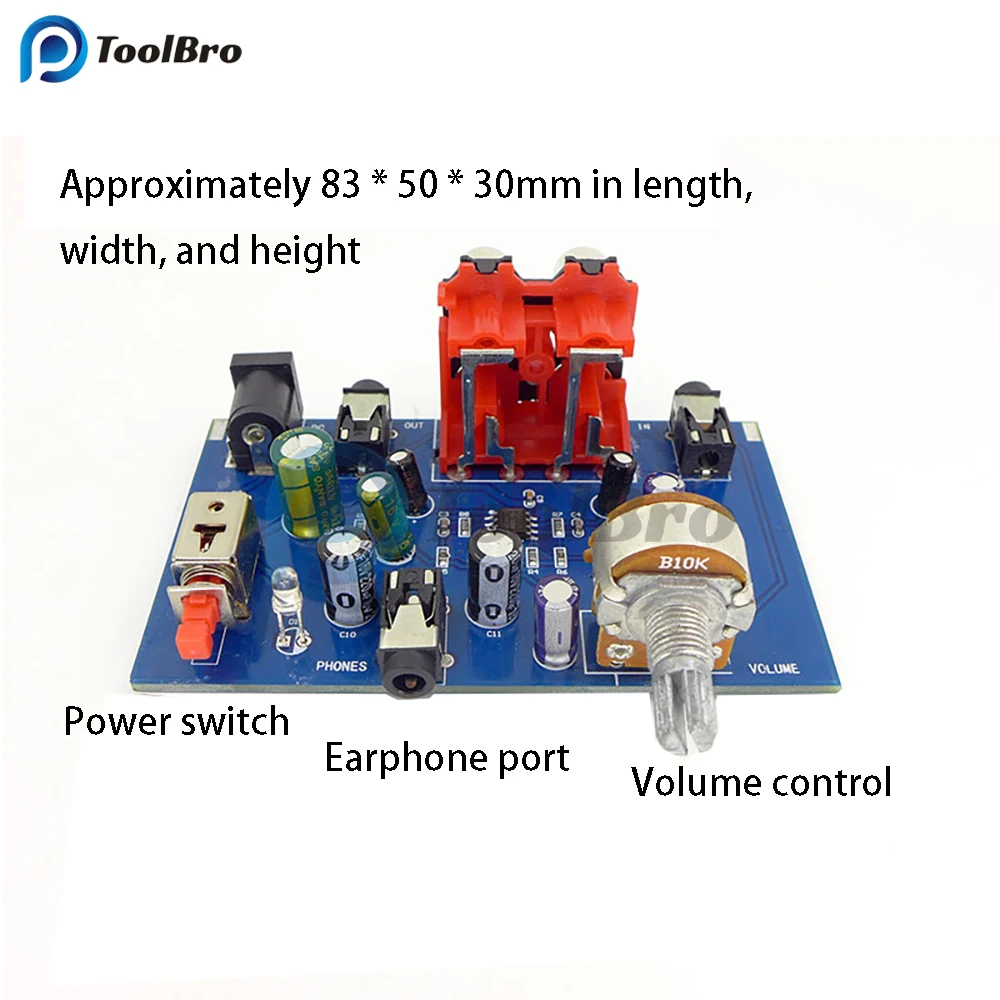 NE5532 Preamplifier Board Stereo Music Audtio Headphone Speaker Subwoofer Phone Power Amplifier RCA 3.5mm Volume Control