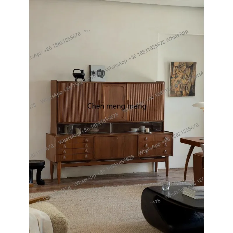 Retro style, one-piece teak, side locker