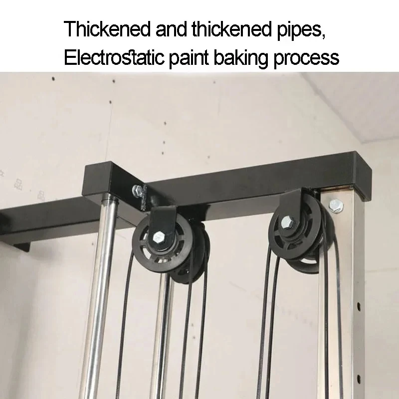 

Factory Adjus Double Pulley System Wall-Mounted Pull-Down Hine Home Gym Fitns Training And Loading Cle Station