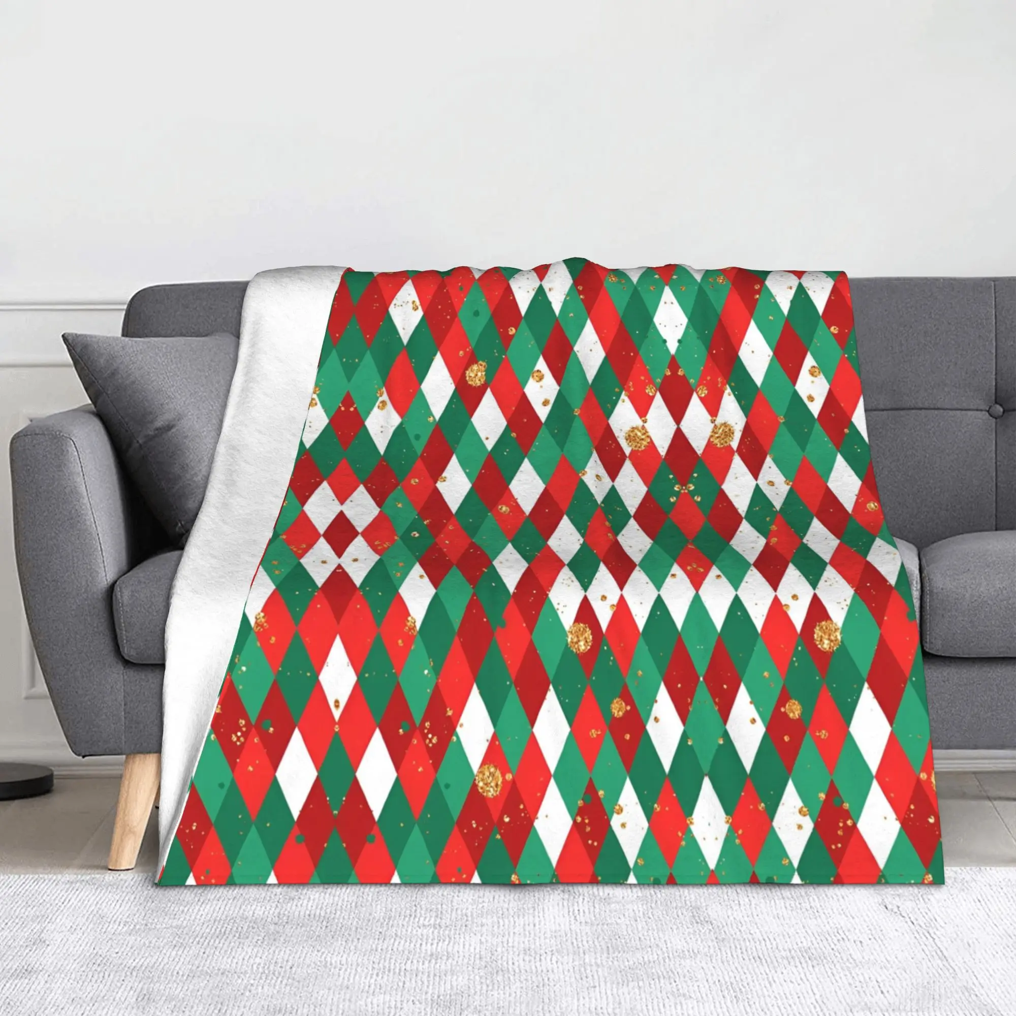 

Merry Christmas Pattern Blanket Flannel Throw Blanket Bed Sofa Decoration Soft Warm Bedspreads