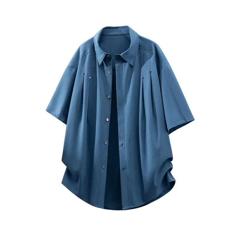 

Casual Short Sleeve Blouse Men's Streetwear Fashion Shirt Streetdress Hombre Male Clothing Summer Camisa Men's Shirts New