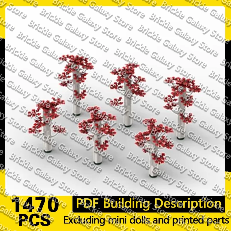 QWERT Creators Plant Series Model MOC Building Bricks Short Bush With Canopy Modular Technology Gifts Assemble Children Toys