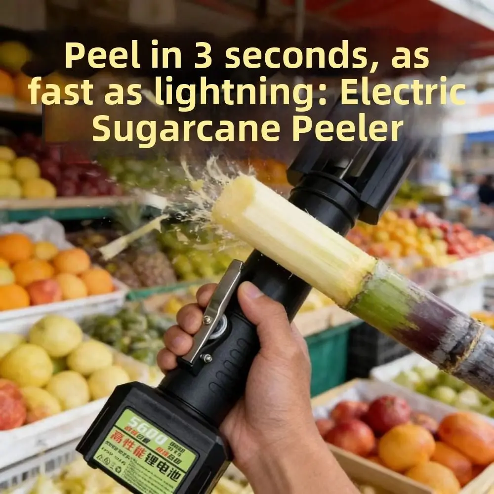 Professional Electric Sugarcane Peeler Anti-slip Hand High Efficiency Sugarcane Peeling Machine Peeler Equipment