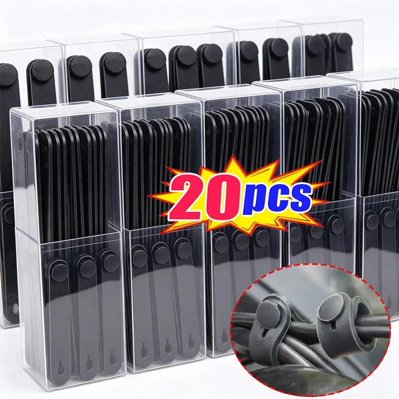 1/20Pcs Motorcycle Rubber Frame Securing Cable Wiring Harness Power Cord Tie Clutch Line Brake Ties Elastic Fix Accessories