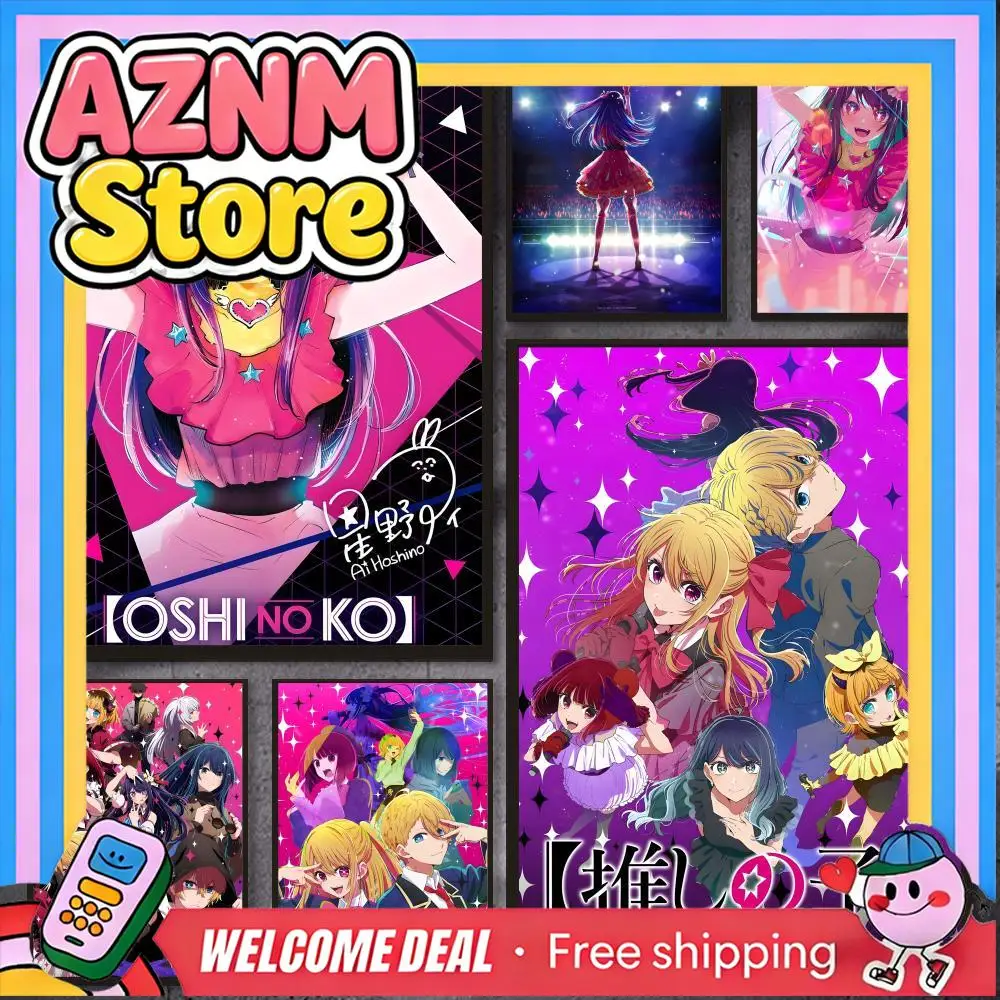 

Аниме-постер O-Oshi No Ko, универсальный водонепроницаемый настенный декор высокого разрешения, самоклеящийся декор для любого помещения, идеальный подарок