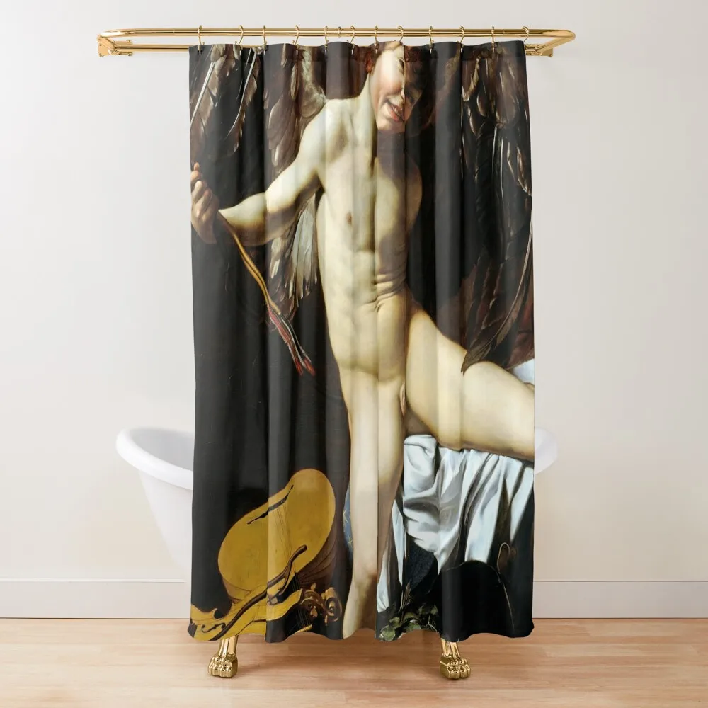 

High Resolution Caravaggio Cupid as Victor Love Conquers All 1602 Shower Curtain Shower Set For The Bathroom Curtain