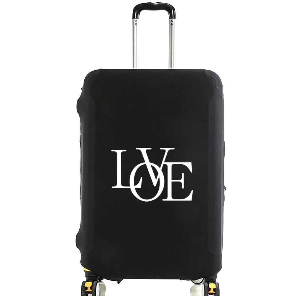 Travel Essentials Luggage Covers Protective for 18-32 Inch Suitcase Case Traveling Accessories Text Print Stretch Dust Cover