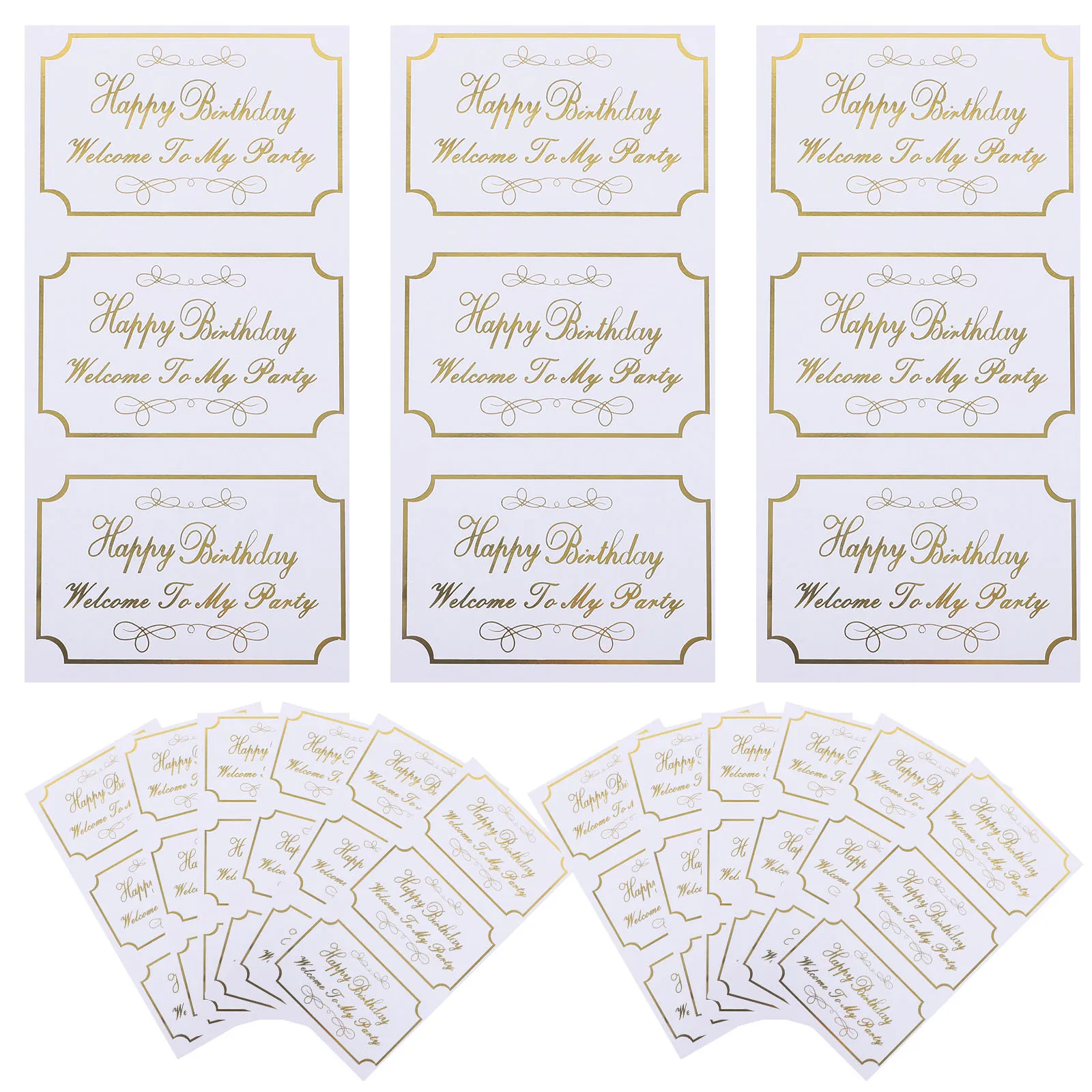 

20 Sheets Wedding Birthday Seal Stickers Smooth Surface Decorative Labels for Household Gift Wrapping Packaging