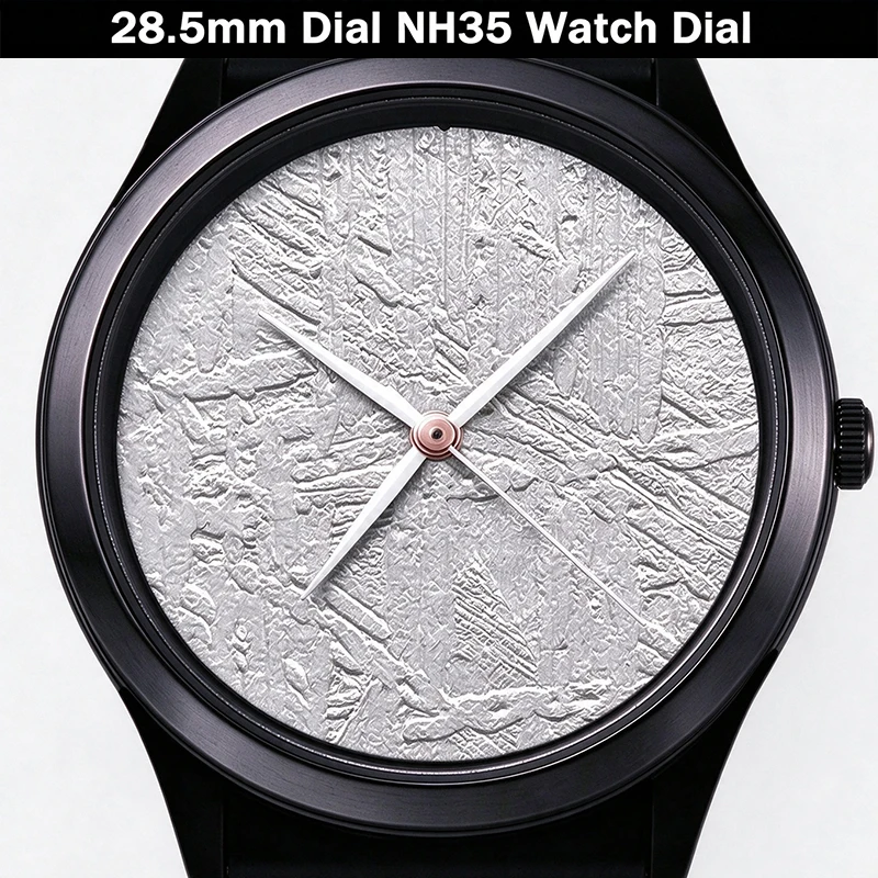 28.5mm Dial Meteorite Pattern Surface NH35 Dial Suitable for NH36 NH35 Movement Men's Watch Dial Watch Modification Accessories