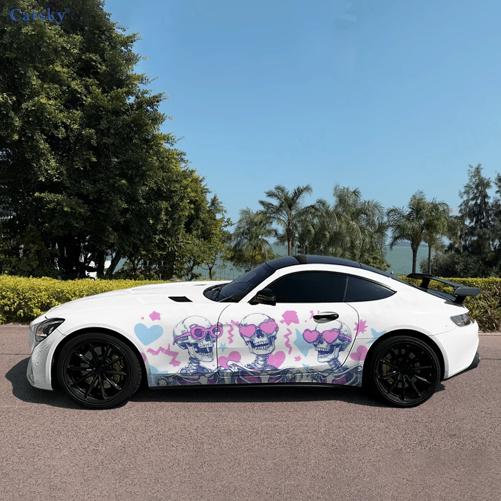 

Скелет любовь красочные автомобильные виниловые наклейки самоклеящаяся наклейка из ПВХ подходит для грузовиков внедорожник украшения автоаксессуары подарок