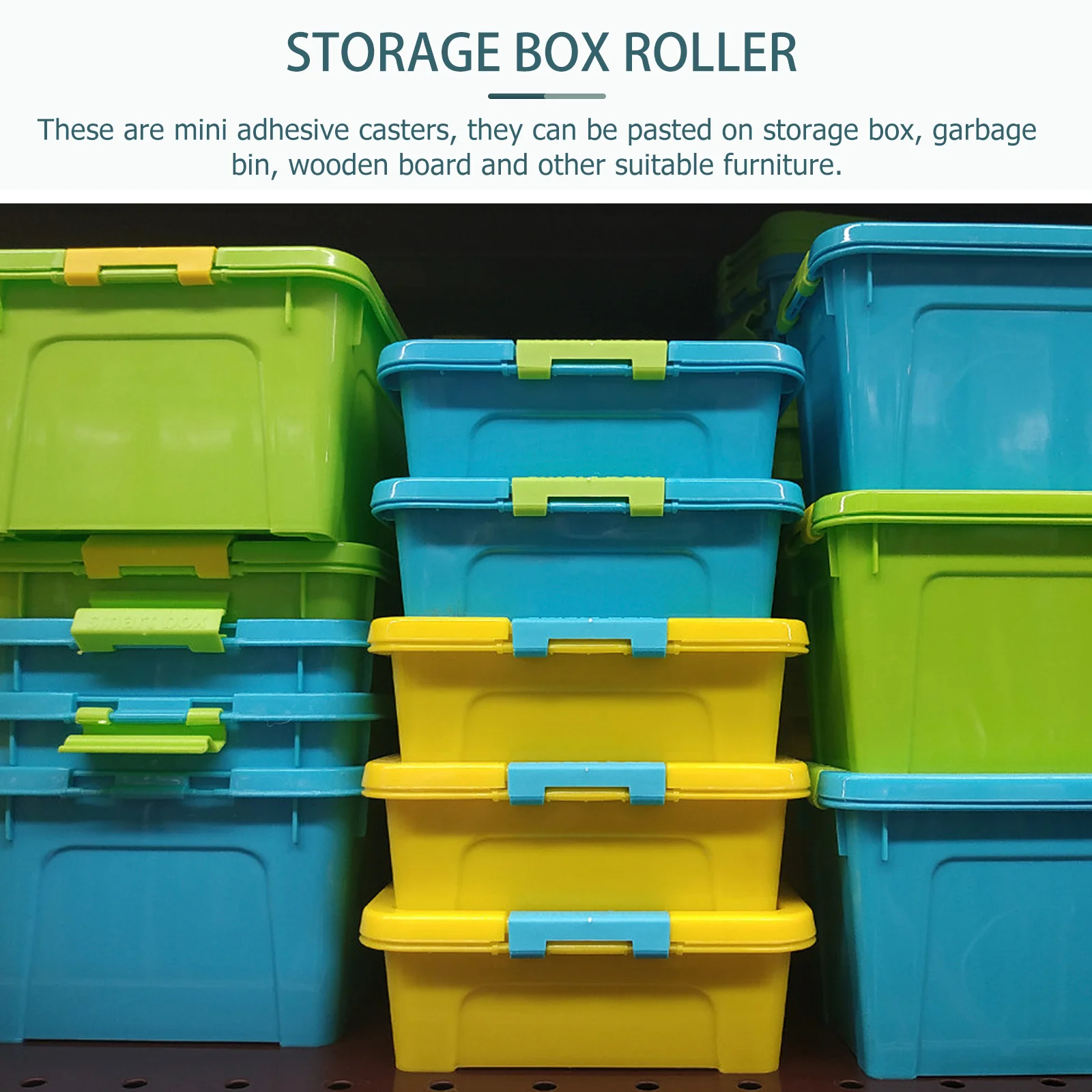 

8Pcs Adhesive Casters Mini Storage Box Wheels Self-Adhesive Rollers Paste Type Furniture Moving Wheels Quiet Smooth Rollers