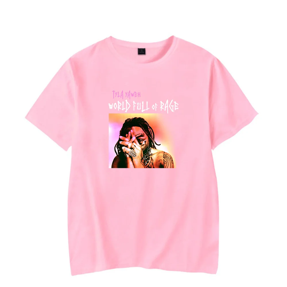 T-shirt Tyla-rapper para mulher, estilo hip hop, manga curta, casual, world full of rock tour