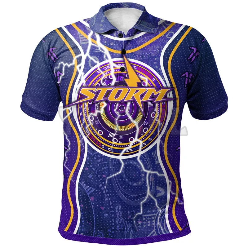 2022 Summer shirts women for men Storm Rugby Indigenous 3D printed Short sleeve t shirts Tops camisas