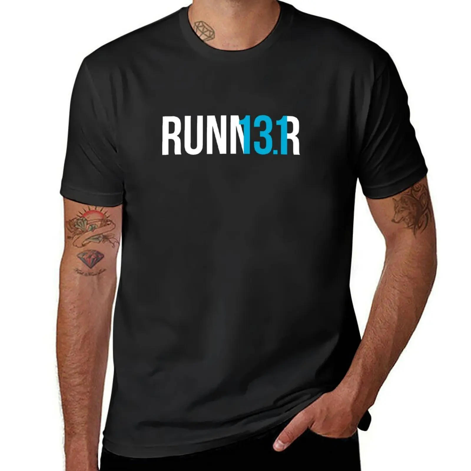 Half Marathon Runner Gift 13.1 Runner Design T-Shirt oversizeds blacks T-shirt men