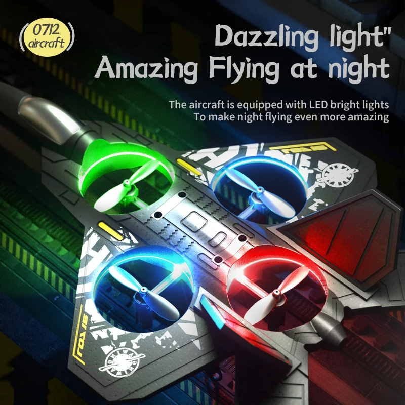 RC Plane 2.4G Remote Control Fighter Six Axis Gyroscope EPP Foam With LED Indoor And Outdoor Simple Flying Toy Children\'s Gift