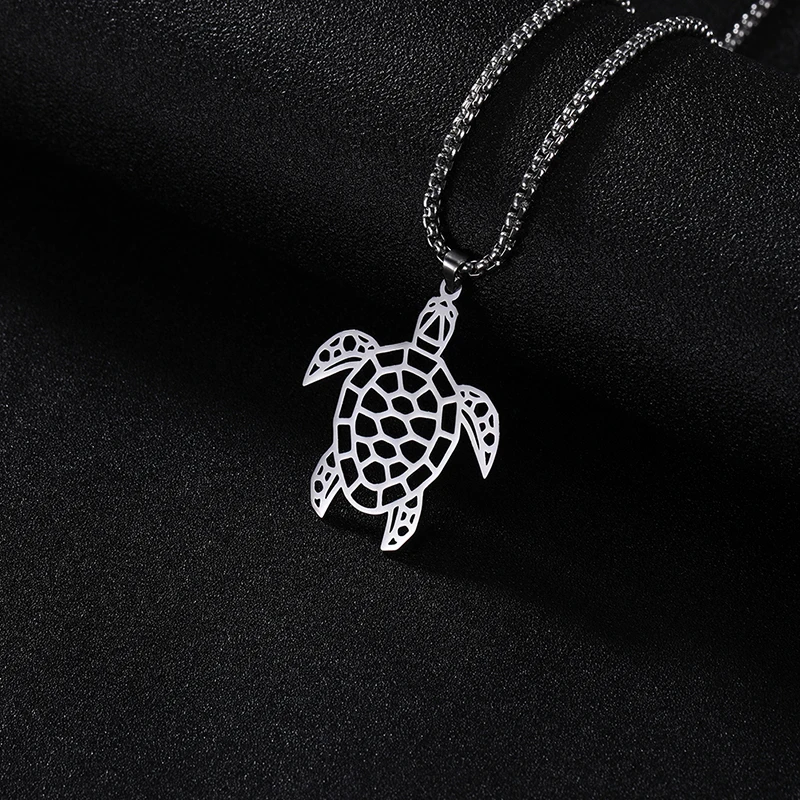 Cazador Animal Necklace for Men Women Stainless Steel Turtle Pendant Necklace Jewelry Gift Trend 2024 Birthday Gift Wholesale