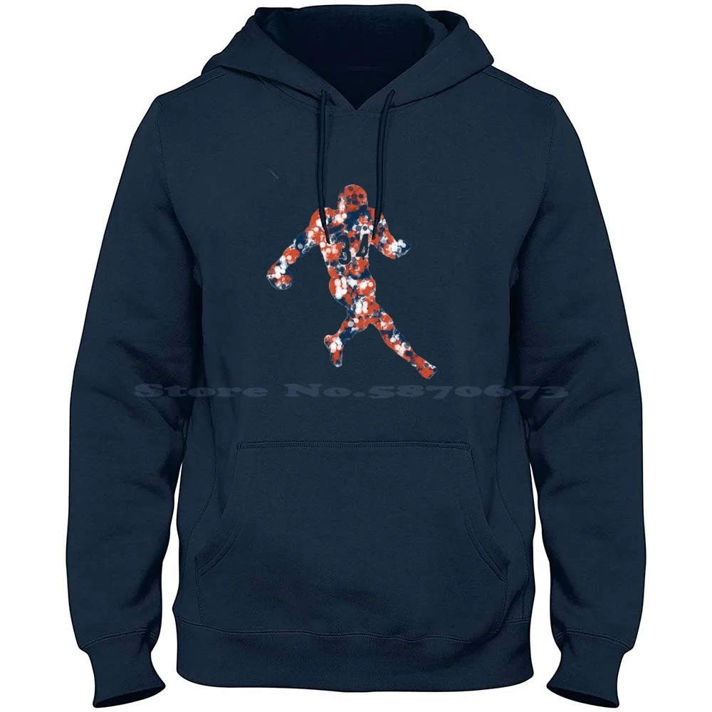 Splatter Sweetness 100% Cotton Hoodie T Shirt Walter Payton Sweetness Sports Football Running Back Legend Orange Blue White