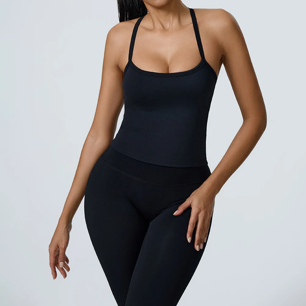 Camicia da yoga Canotta da allenamento da donna Canotta sportiva da donna Camicia da palestra da donna Allenamento da donna Senza maniche Abbigliamento da yoga Sport Asciugatura rapida