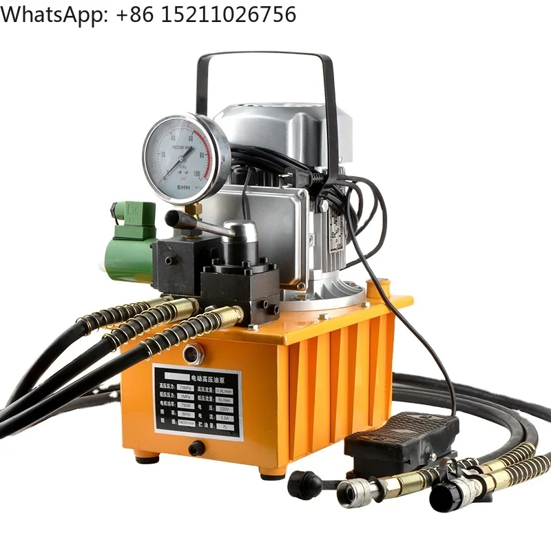 HHB-700-D3 Factory 700 bar High Pressure Hydraulic Pump Electric Portable Oil Pump Post Tension Oil Pump