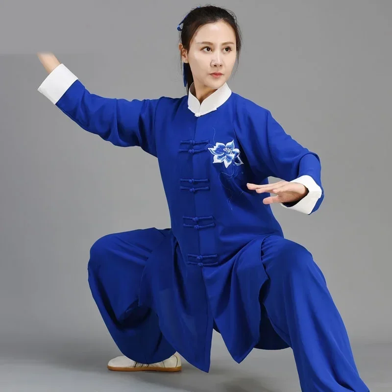 Tai Chi Uniforms Kung Fu Outfit Oriental Wushu Performance Costumes Chinese Warrior Costume Kungfu Taichi Wing Chun Suit 11029 G