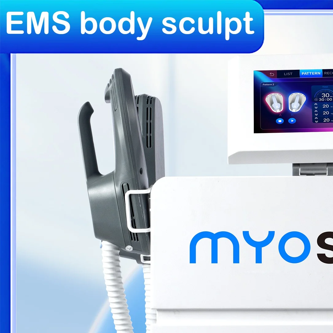 6500W High Energy myoslim 4 Handles EMS Muscle Stimulator Machine Stable Metal Bracket Design for Full Body Contouring Fat Loss