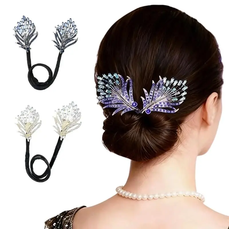 

2Pcs Metal Hair Clip for Easy Secure Buns Making Comfortable Nonslip Design Hairpin for Daily Commute and Office Use Y08E