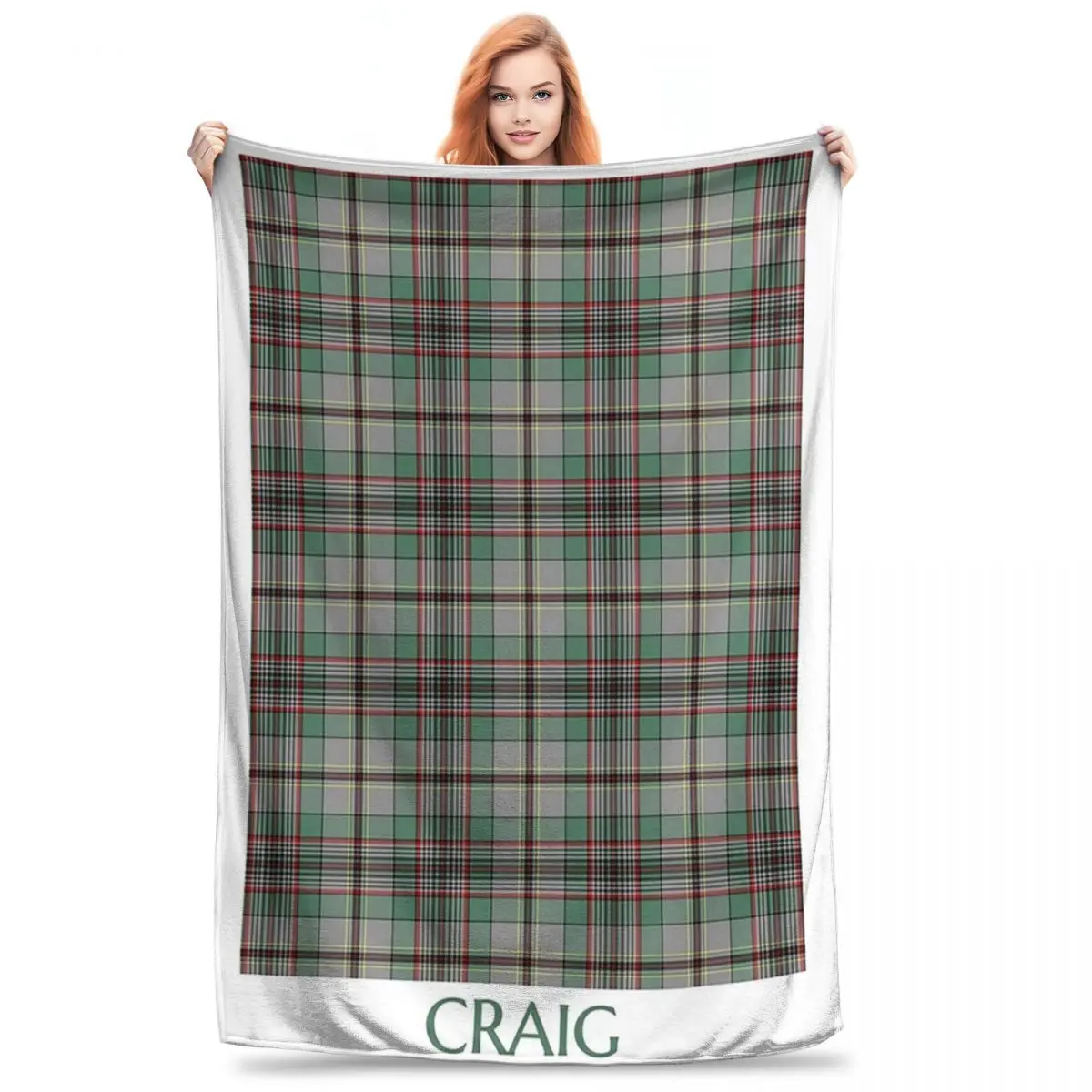 Clan Craig Tartan Blankets Flannel Warm Throw Blankets Sofa Throw Blanket For Couch Bedding Travel Throws Bedspread Quilt