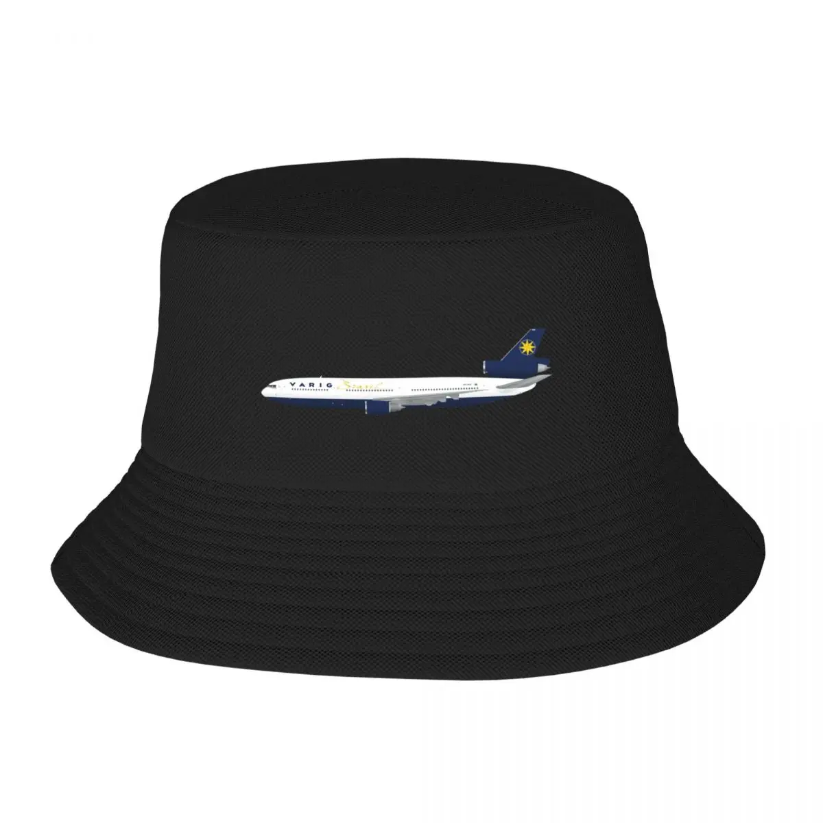 Wings In Uniform - DC-10 - Varig Brasil 90's Bucket Hat |-F-| Anime party Hat Luxury Cap Men's Luxury Women's