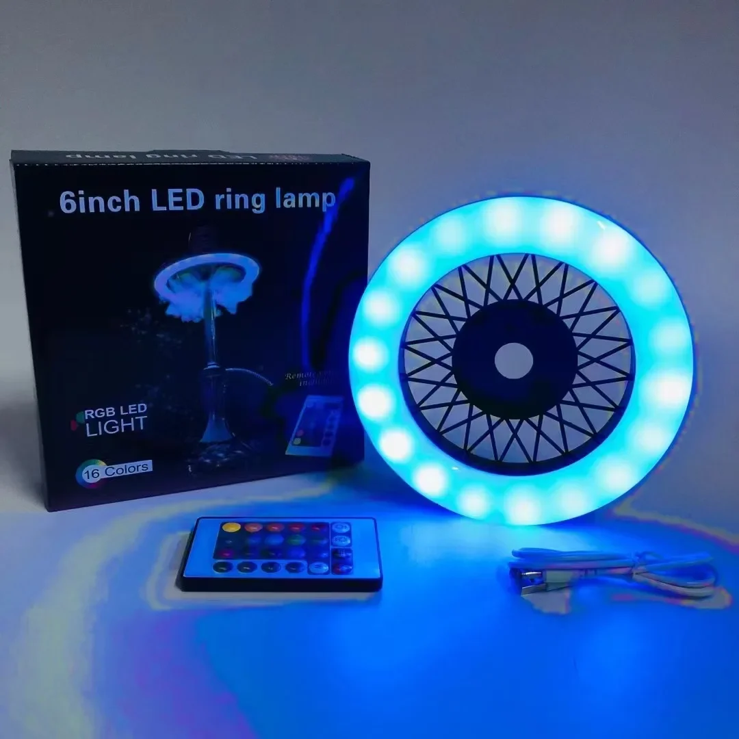 

7-цветный RGB светодиодный кальян, окружающий свет, перезаряжаемая лампа для настроения с дистанционным управлением и USB-кабелем, универсальная посадка