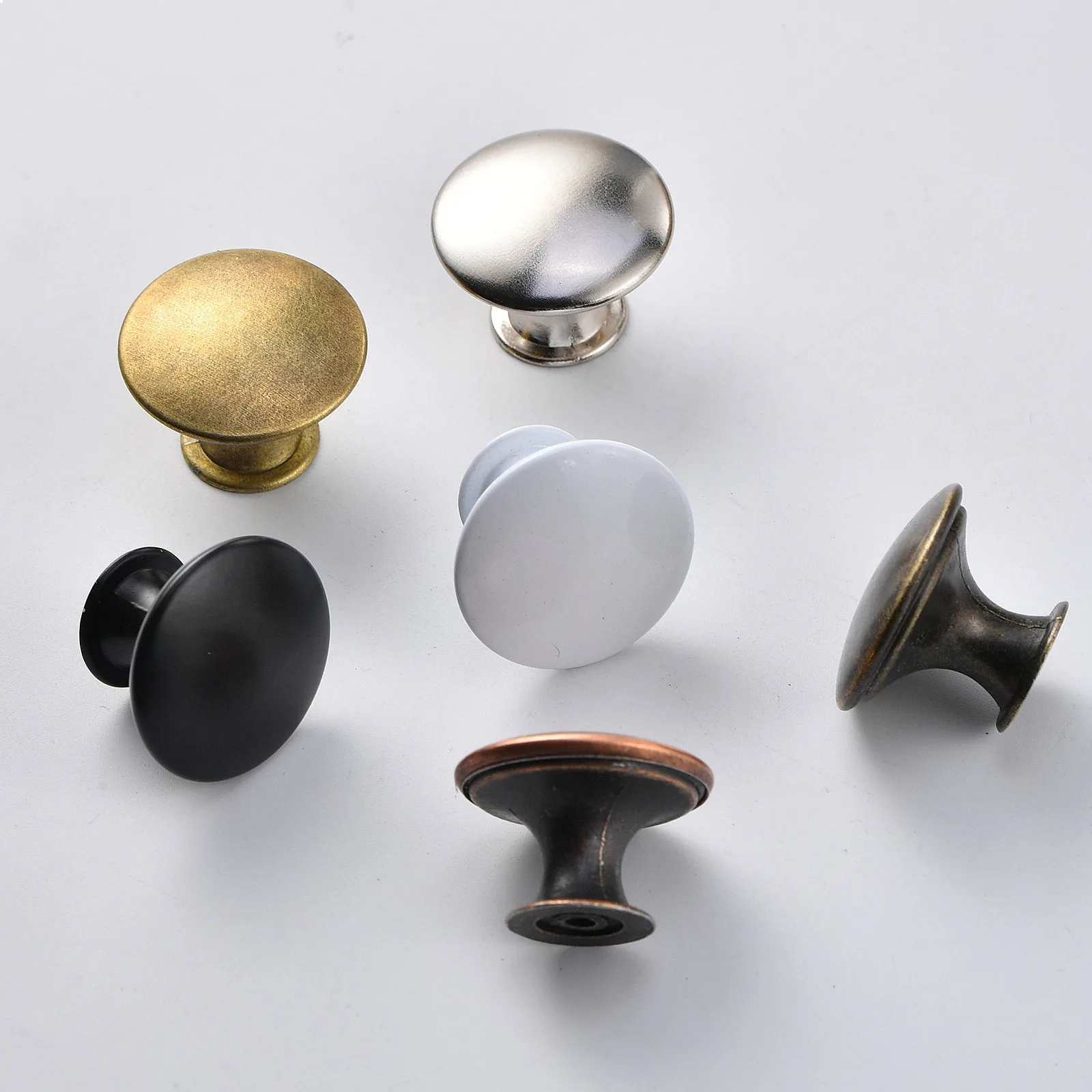 

Cross Simple Matte Black Single Hole Small Cabinet Door Handle Round Flat Head Hollow