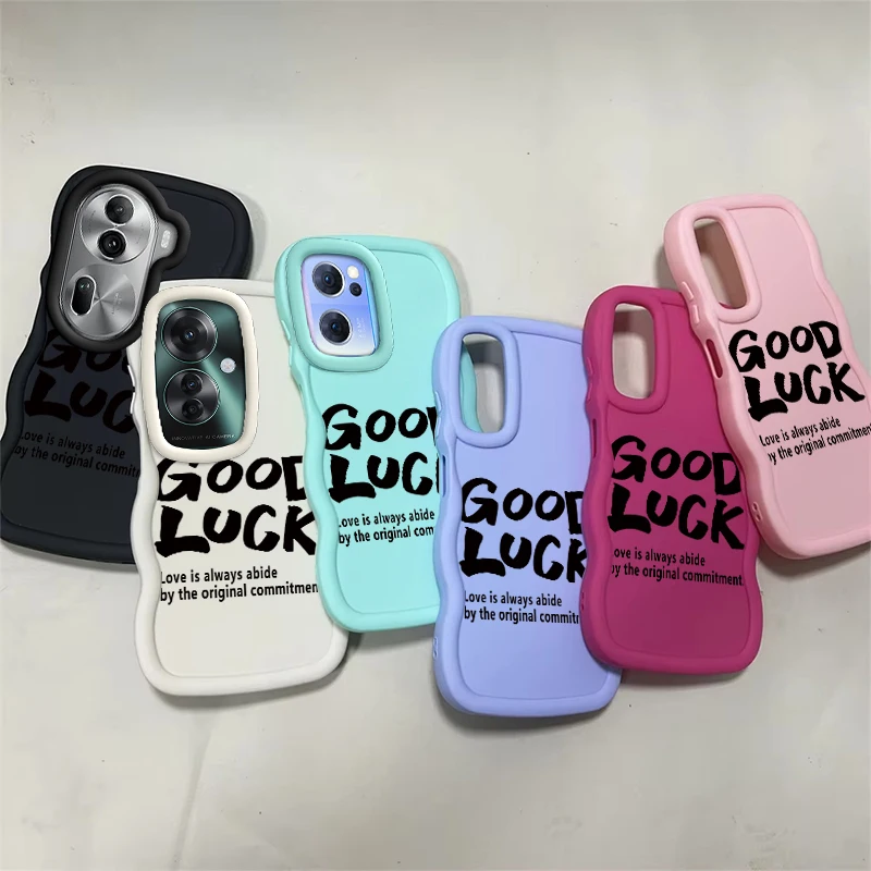 حافظة هاتف عصرية لهاتف OPPO A3x A17 A38 A57 A58 A59 A60 A76 A78 A79 A98 F27 F29 RENO 7 7Z 8T 11 12 13 F PRO غطاء مموج ناعم