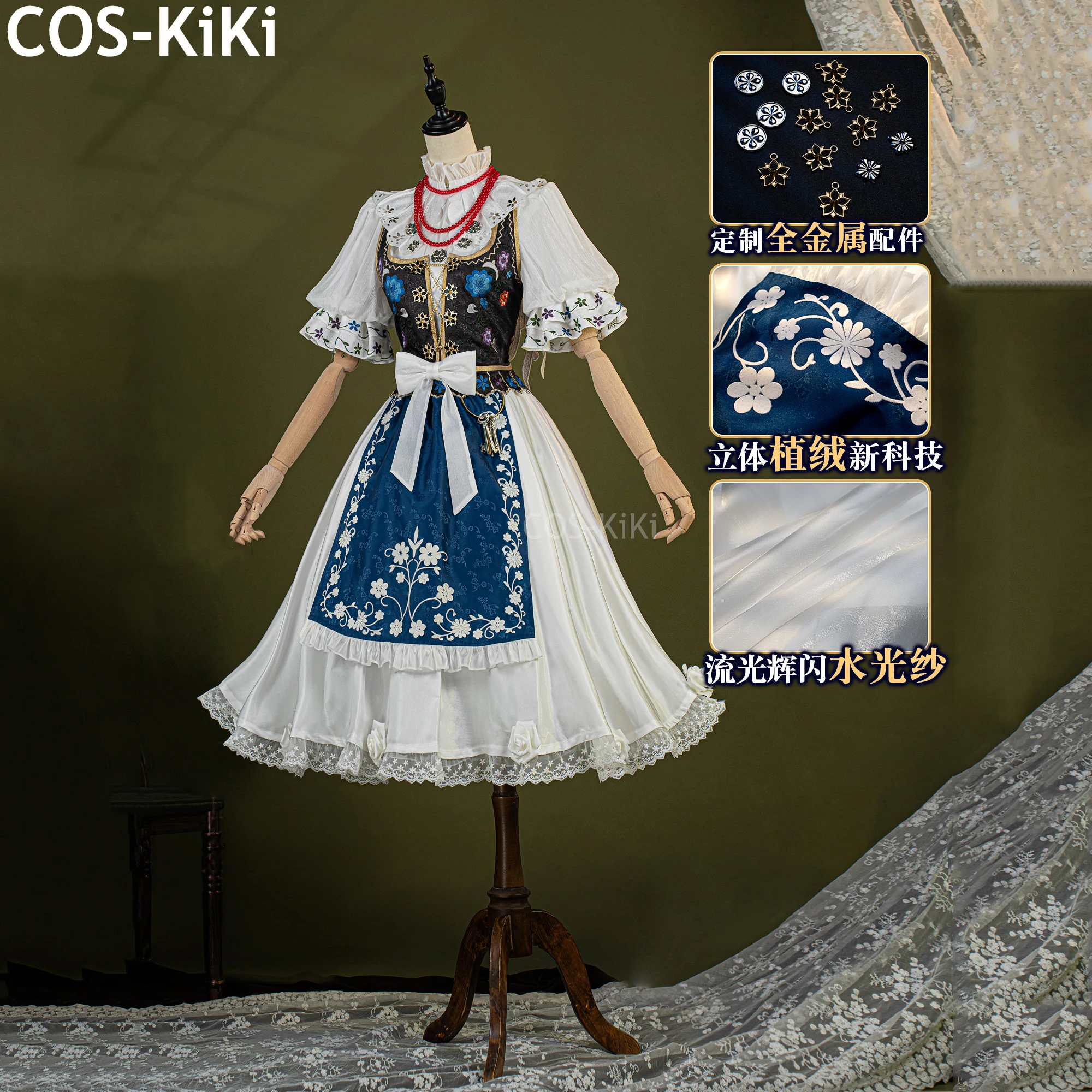 COS-KiKi Identity V Vera Nair Perfumer Game Suit Elegant Lovely Dress Cosplay Costume Halloween Party Role Play Outfit Women