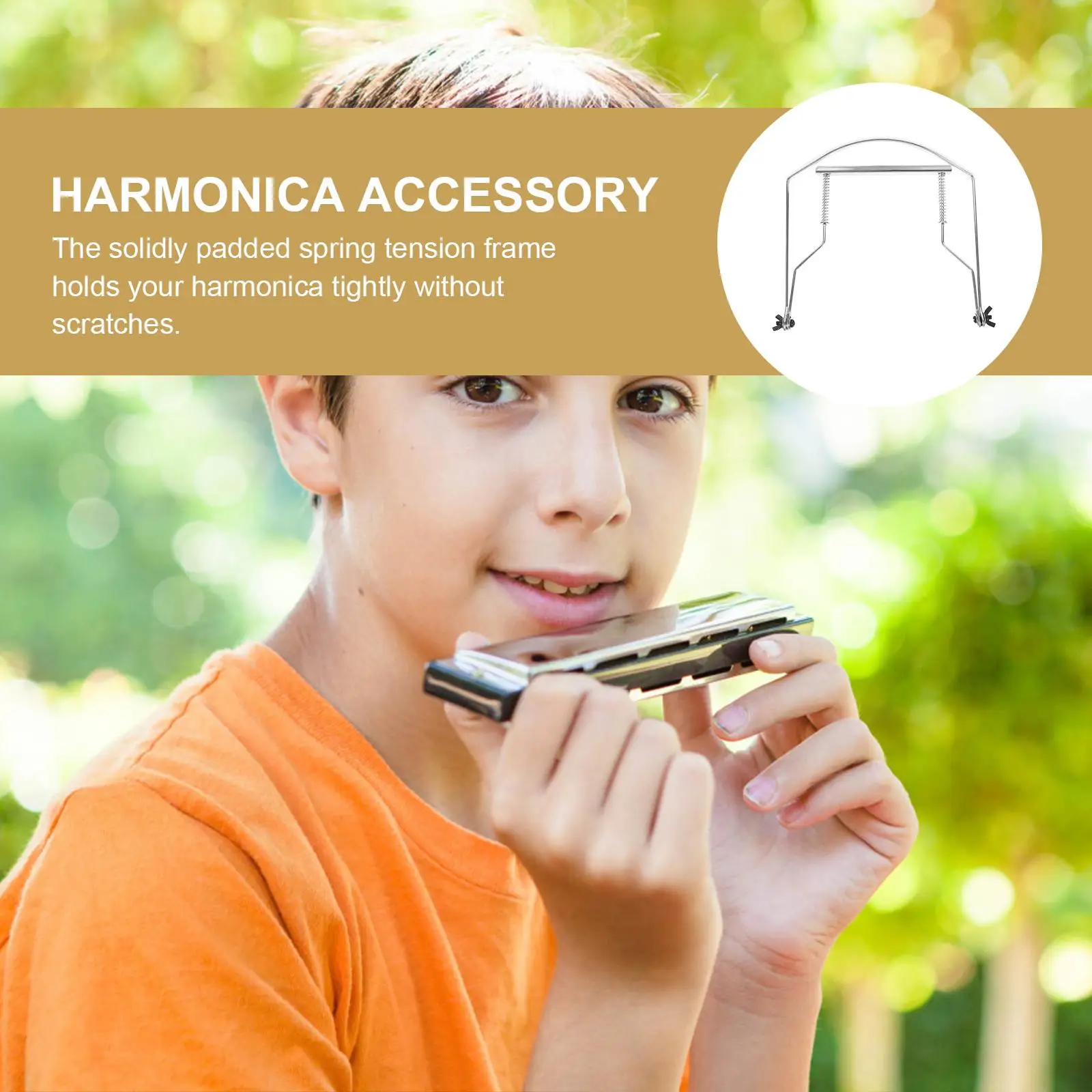 قابل للتعديل الرقبة هارمونيكا حامل 10 ثقوب الفولاذ المقاوم للصدأ ثابت الأيدي الحرة الفم القيثارة رف آلة موسيقية خفيفة الوزن