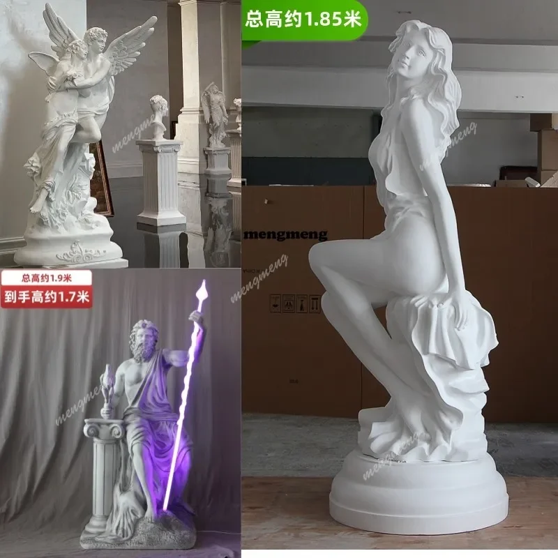 

Новинка: Европейская напольная скульптура из стеклопластика, не содержащая гипса, большая садовая декоративная фигурка, пара ангелов, настенное украшение.