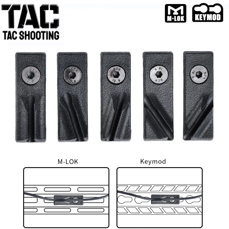 WADSN 5pcs/Set 3pcs/Set Tactical Wire Guide System Hunting Accessory For Airsoft Scout Weapon Rail Cover Handguard M-Lok Keymod