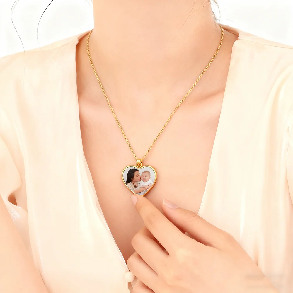 شخصية الوليد صور الخوخ القلب قلادة قلادة مخصص الطفل التبعي الولادة العاطفية تذكار للطفل دش الرضع #6