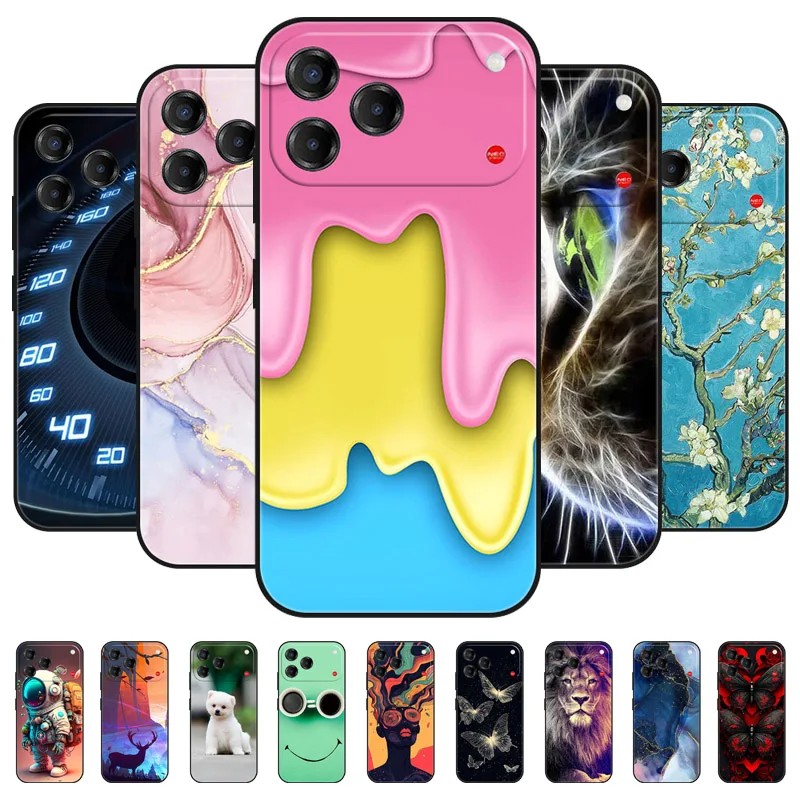 Funda de silicona con patrones coloridos para ZTE Blade V80 Pro V80 Design V80Vita, funda para teléfono ZTE Nubia V80 Pro Design Vita