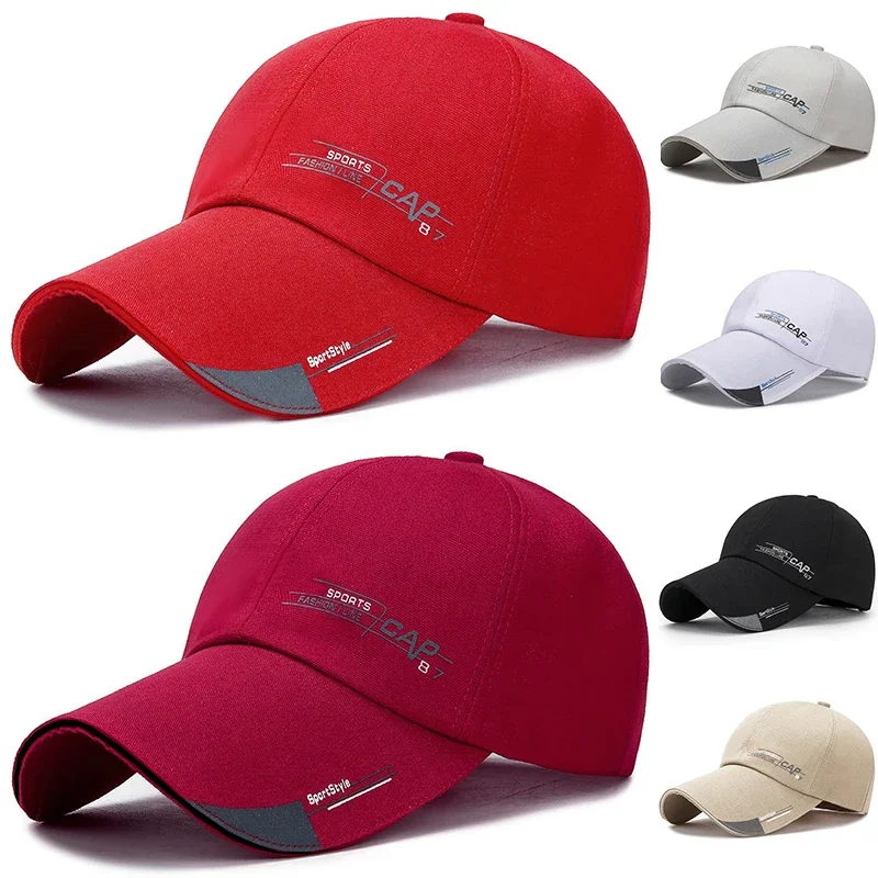 Unisex Baseball Caps Simple Design  Extended Brim Snapback Caps For Men Women Outdoor Sunscreen Sports Men's Caps FashionCanvas