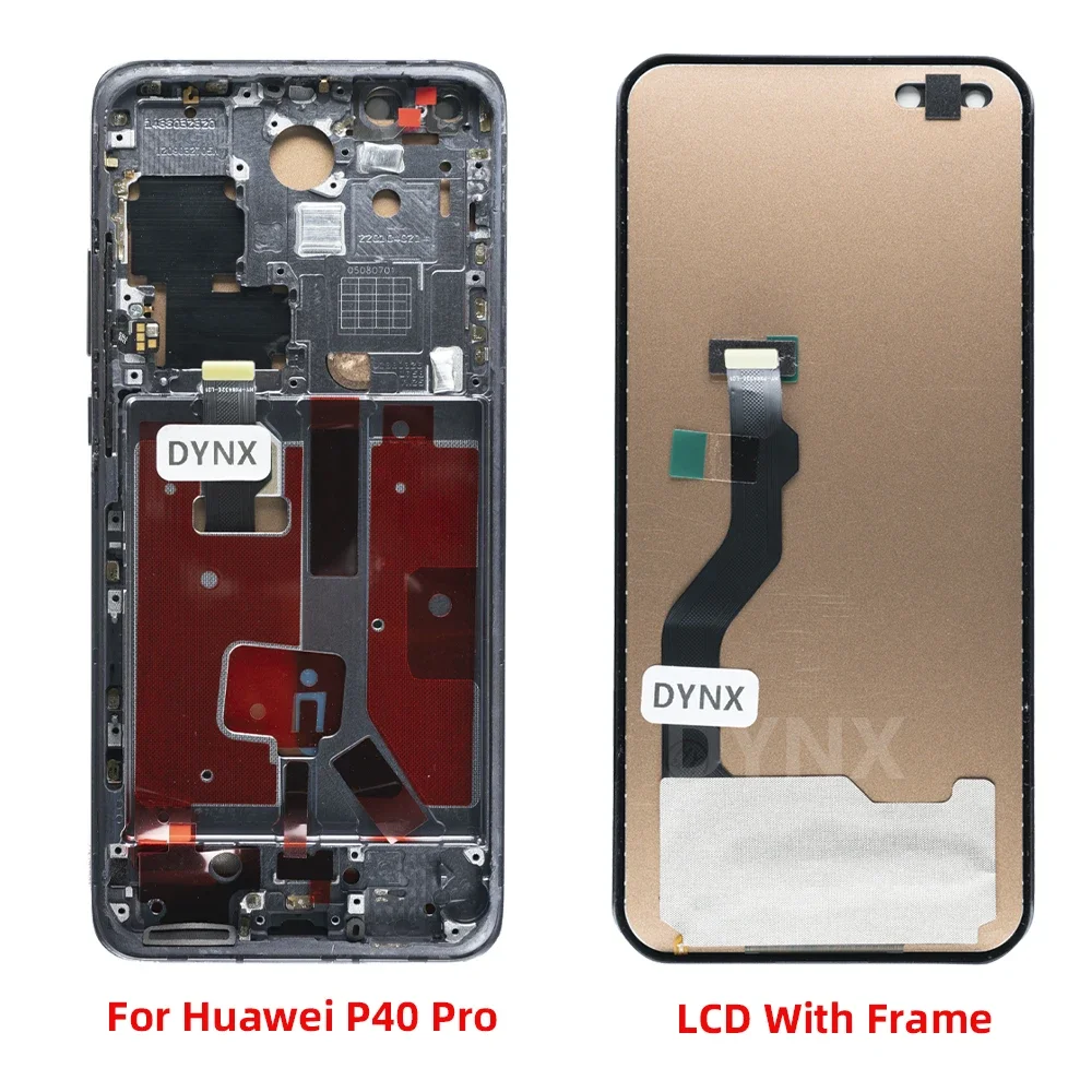 6.58‘’ For Huawei P40 Pro LCD Display Touch Screen Digitizer Assembly For Huawei P40 Pro ELS-NX9 ELS-N04 Screen With Frame