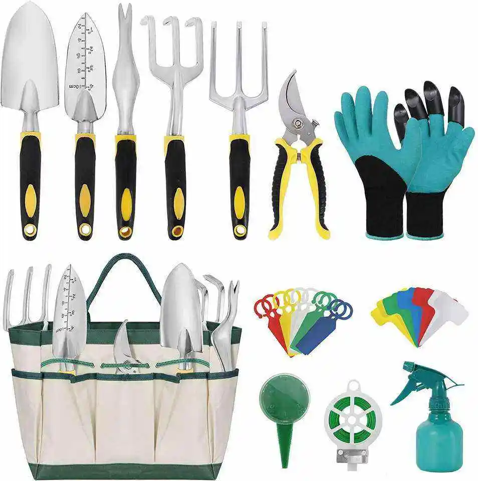 

Supplies gardening tools for women hand tools set kit with Weeder Fork Rake Trowel Pruner Digging garden sets garden tools