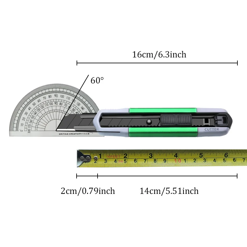 SK5 Alloy Blade Sharp Utility Knife Aluminum Alloy Hand Paper Cutter Electrician Knife 18mm for Office School Stationery Supplie